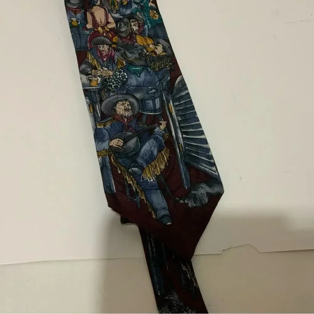 Nature's Museum Collection Men's Tie 100% Silk Red AJ Salon